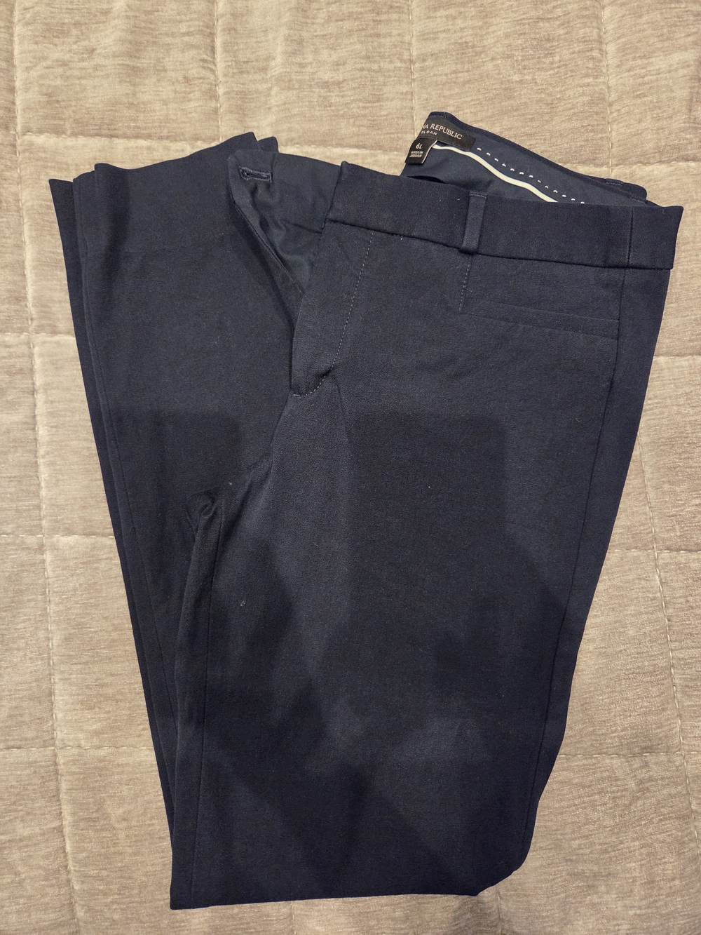 Woman's Navy Sloan Pants - Classic Flat Front